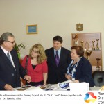 Admiring the achievements of the Primary School No. 11 “St. O. Iosif” Brasov together with the Director,  Dr. Tudorita Albu