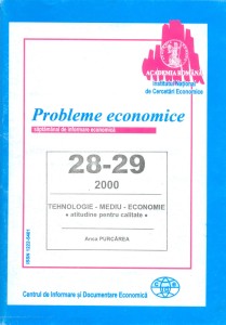9. Technology - Environment - Economy, Anca Purcarea, Center for Economical Information and Documentation, INCE, Romanian Acade