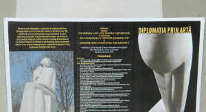 26.	Poster Vernissage Sculpture Doru Dragusin, on “Diplomacy through Art” dedicated to the year “Constantin Brancusi”
