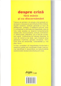 2. Napoleon Pop, Amalia Fugaru, Valeriu Ioan-Franc. About crisis without anger and with discernment (Book Cover, 4)