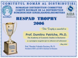 4. Dumitru Patriche, Diploma “RESPAD Trophy” awarded by the Romanian Distribution Committee